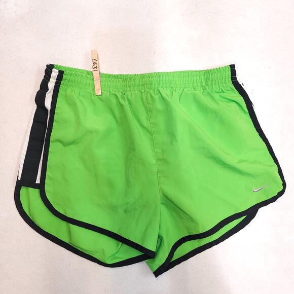 Nike Dri-Fit Athletic Pull On Running Shorts Womens Size XS Green Black White - Picture 2 of 8